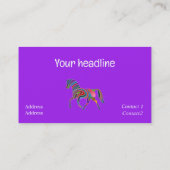 abstracte regenboogpaard visitekaartje (Achterkant)