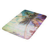 Abstracte regenboogpalm badmat (Gekanteld)