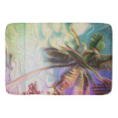 Abstracte regenboogpalm badmat (Voorkant)