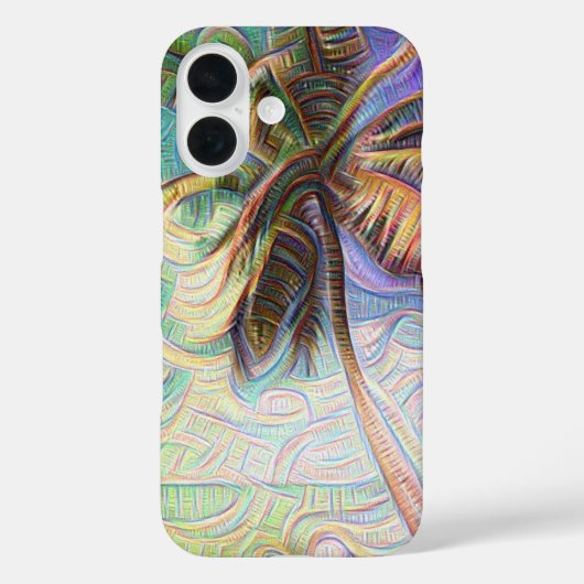 Abstracte regenboogpalm Case-Mate iPhone case (Achterkant)