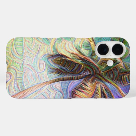 Abstracte regenboogpalm Case-Mate iPhone case (Achterkant (horizontaal))