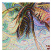 Abstracte regenboogpalm perfect poster (Voorkant)