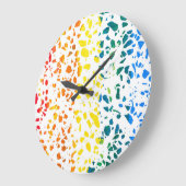 Abstracte regenboogpatroon in Terrazzo Mosaic  Grote Klok (Hoek)