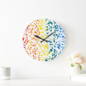 Abstracte regenboogpatroon in Terrazzo Mosaic  Grote Klok (Huis)