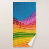 Abstracte regenboogpatroonstructuur badhanddoek (Badhanddoek)