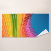 Abstracte regenboogpatroonstructuur badhanddoek (Badhanddoek)