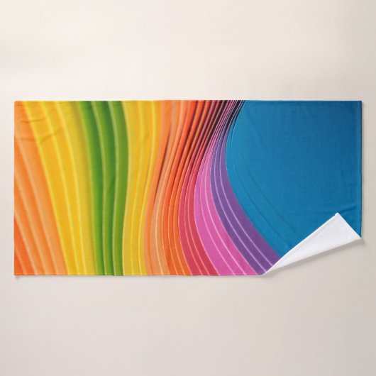 Abstracte regenboogpatroonstructuur badhanddoek (Badhanddoek)