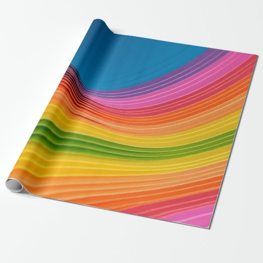 Abstracte regenboogpatroonstructuur cadeaupapier (Uitgerold)