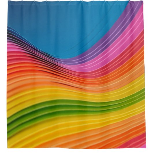 Abstracte regenboogpatroonstructuur douchegordijn (Voorkant)