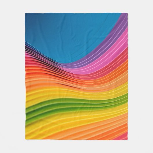 Abstracte regenboogpatroonstructuur fleece deken (Voorkant)