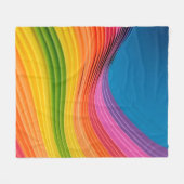 Abstracte regenboogpatroonstructuur fleece deken (Voorkant (Horizontaal))