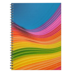 Abstracte regenboogpatroonstructuur notitieboek