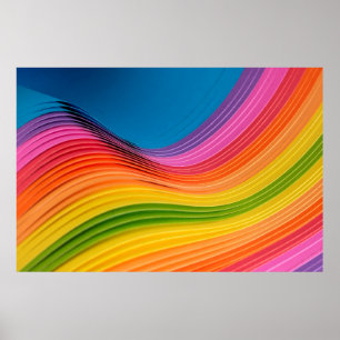 Abstracte regenboogpatroonstructuur poster