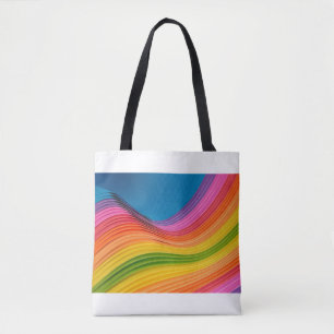 Abstracte regenboogpatroonstructuur tote bag