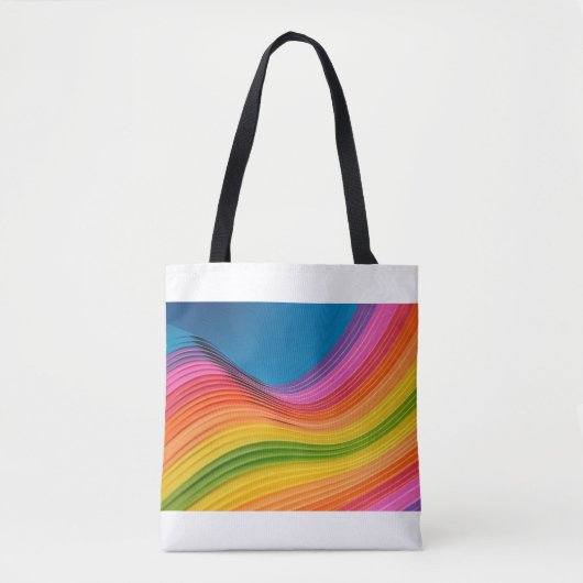 Abstracte regenboogpatroonstructuur tote bag (Voorkant)