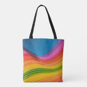 Abstracte regenboogpatroonstructuur tote bag (Achterkant)