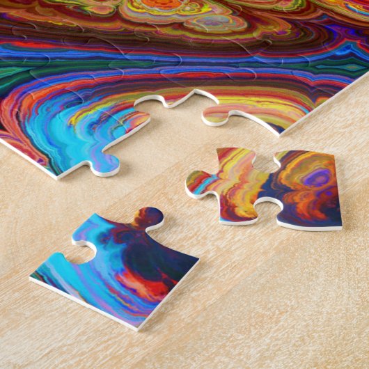 abstracte regenboogpuzzel legpuzzel (Zijkant)