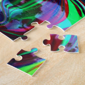 Abstracte regenboogscheuren voor hypnotische doele legpuzzel (Zijkant)