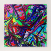 Abstracte regenboogscheuren voor hypnotische doele legpuzzel (Horizontaal)