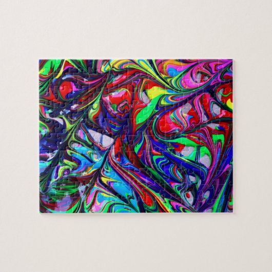 Abstracte regenboogscheuren voor hypnotische doele legpuzzel (Horizontaal)