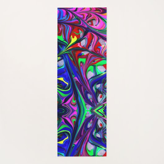 Abstracte regenboogscheuren voor hypnotische doele yogamat (Achterkant)