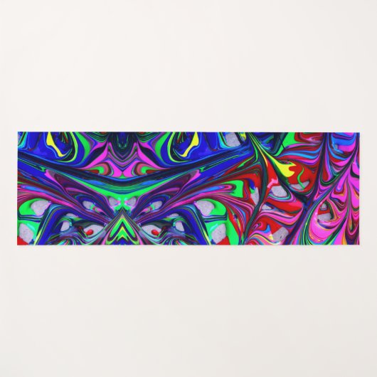 Abstracte regenboogscheuren voor hypnotische doele yogamat (Voorkant (horizontaal))