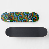 Abstracte regenboogscheurplaat persoonlijk skateboard (Horizontaal)