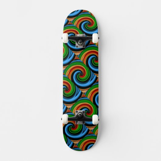 Abstracte regenboogscheurplaat persoonlijk skateboard (Voorkant)