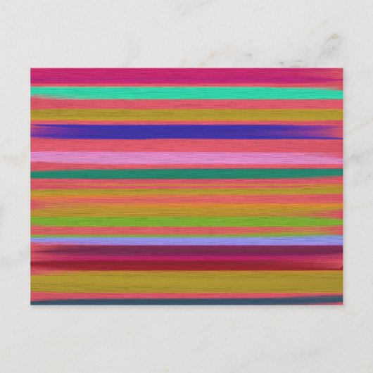Abstracte regenboogstrepen moderne briefkaart (Voorkant)