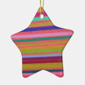 Abstracte regenboogstrepen moderne keramisch ornament (Links)