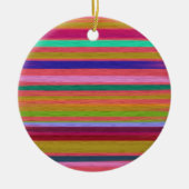 Abstracte regenboogstrepen moderne keramisch ornament (Voorkant)
