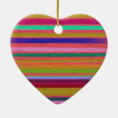 Abstracte regenboogstrepen moderne keramisch ornament (Achterkant)