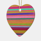 Abstracte regenboogstrepen moderne keramisch ornament (Links)