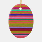 Abstracte regenboogstrepen moderne keramisch ornament (Voorkant)