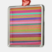 Abstracte regenboogstrepen moderne metalen ornament (Links)