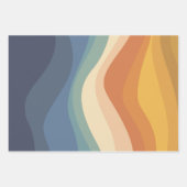 Abstracte regenboogstripes van 60 s, 70 s, golfhip inpakpapier vel (Voorkant 3)