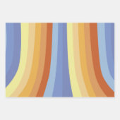 Abstracte regenboogstripes van 60 s, 70 s, golfhip inpakpapier vel (Voorkant 2)