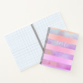 Abstracte regenboogstrips, gemonogd, in Waterverf Notitieboek (Binnen)