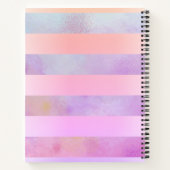 Abstracte regenboogstrips, gemonogd, in Waterverf Notitieboek (Achterkant)