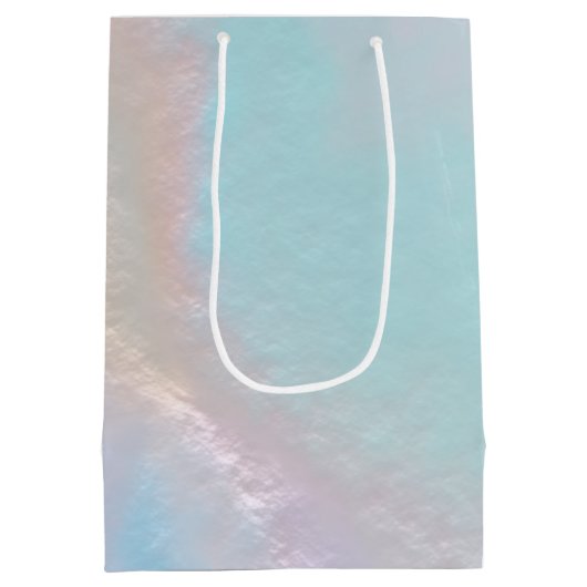 Abstracte Regenboogstructuur Medium Cadeauzakje (Achterkant)