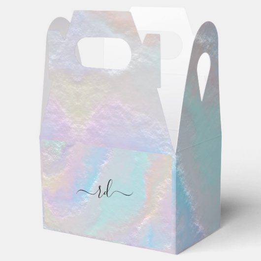 Abstracte regenboogtextuur bedankdoosjes (Geopend)