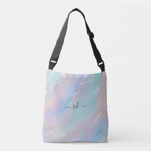 Abstracte regenboogtextuur crossbody tas (Voorkant)