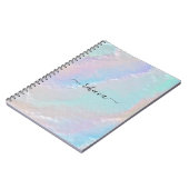 Abstracte regenboogtextuur Spiral Foto Notitieboek (Linkerzijde)