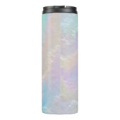 Abstracte regenboogtextuur thermosbeker (Achterkant)