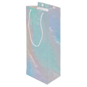 Abstracte regenboogtextuur wijn cadeautas (Achterkant Gekanteld)
