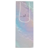 Abstracte regenboogtextuur wijn cadeautas (Voorkant)