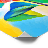 Abstracte regenboogventiel originele digitale kuns poster (Hoek)