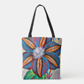 Abstracte regenboogventilator, kleurvolle originel tote bag (Achterkant)