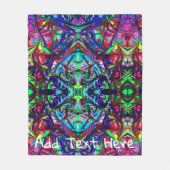 Abstracte regenboogverf fleece deken (Voorkant)