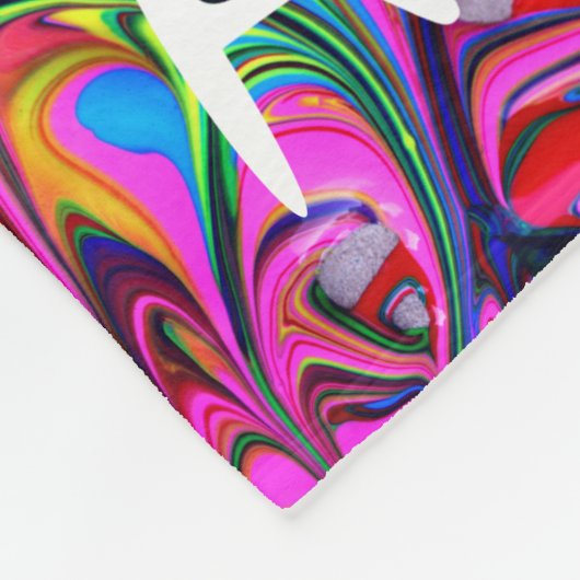 Abstracte regenboogverf fleece deken (Hoek)